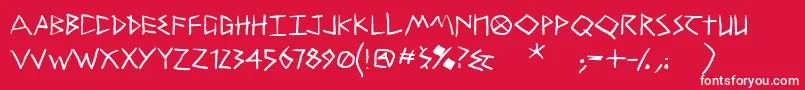 TremoloDemibold Font – White Fonts on Red Background