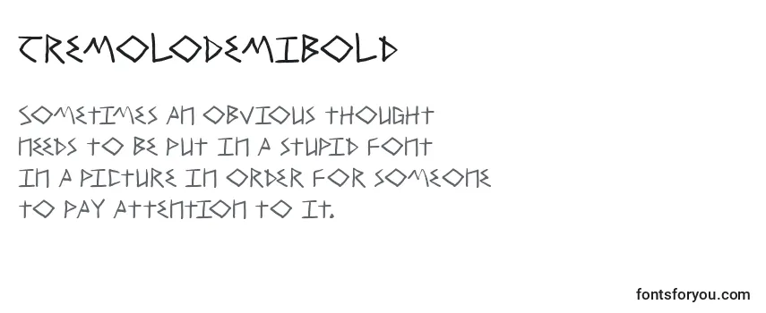 Review of the TremoloDemibold Font