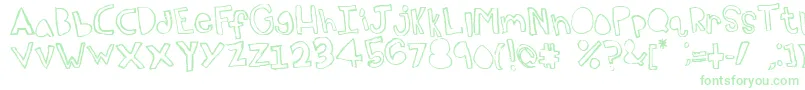 Czcionka Topsy – zielone czcionki
