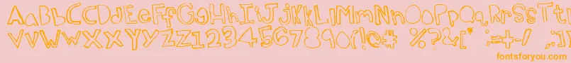 Topsy Font – Orange Fonts on Pink Background