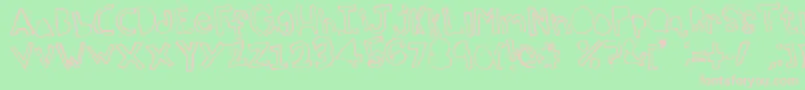 Topsy Font – Pink Fonts on Green Background