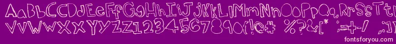 Topsy Font – Pink Fonts on Purple Background