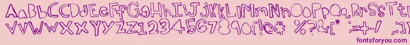 Topsy Font – Purple Fonts on Pink Background