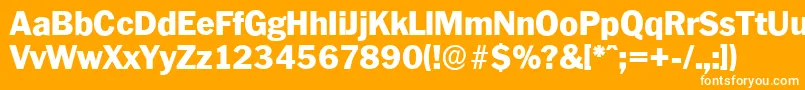 PlymouthserialHeavyRegular Font – White Fonts on Orange Background