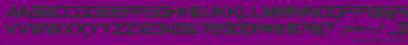 ZebulonCondensed-fontti – mustat fontit violetilla taustalla