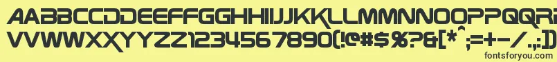 ZebulonCondensed Font – Black Fonts on Yellow Background