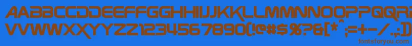 ZebulonCondensed-Schriftart – Braune Schriften auf blauem Hintergrund