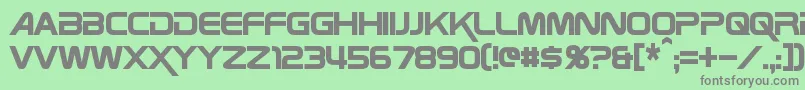 フォントZebulonCondensed – 緑の背景に灰色の文字