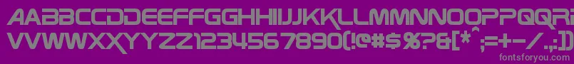 ZebulonCondensed-Schriftart – Graue Schriften auf violettem Hintergrund