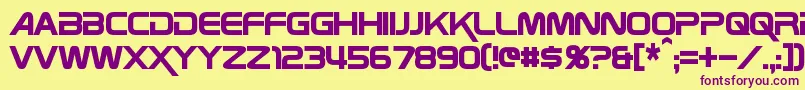 ZebulonCondensed Font – Purple Fonts on Yellow Background