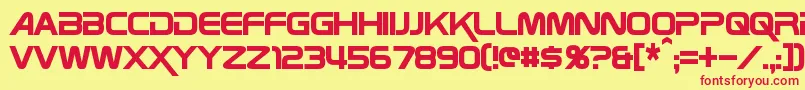 ZebulonCondensed Font – Red Fonts on Yellow Background