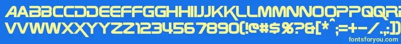 ZebulonCondensed Font – Yellow Fonts on Blue Background