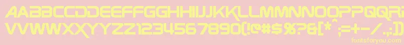 ZebulonCondensed Font – Yellow Fonts on Pink Background