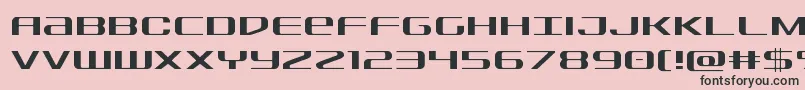 フォントSdflight – ピンクの背景に黒い文字