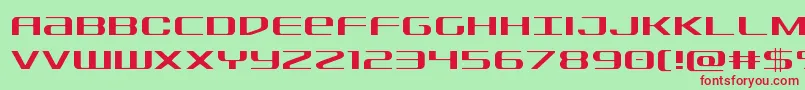 フォントSdflight – 赤い文字の緑の背景