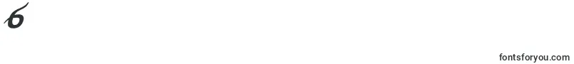 フォントPsychoBoldItalic – フォント数字6