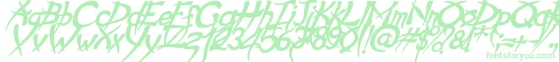PsychoBoldItalic Font – Green Fonts on White Background