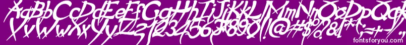 PsychoBoldItalic Font – White Fonts on Purple Background
