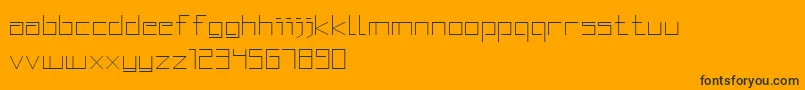 SquaredDisplay Font – Black Fonts on Orange Background