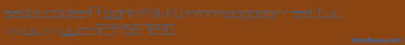SquaredDisplay Font – Blue Fonts on Brown Background