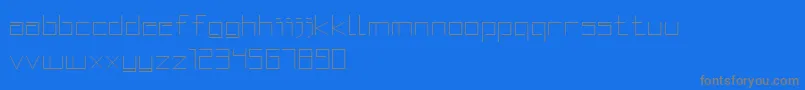 フォントSquaredDisplay – 青い背景に灰色の文字