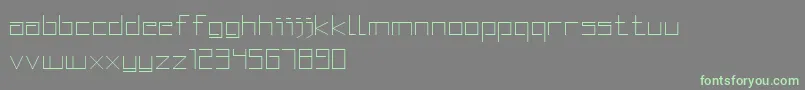 SquaredDisplay Font – Green Fonts on Gray Background
