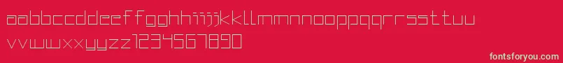 fuente SquaredDisplay – Fuentes Verdes Sobre Fondo Rojo