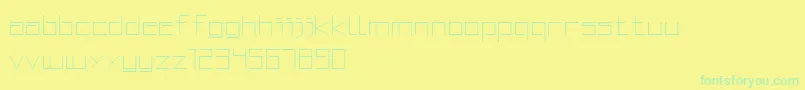 SquaredDisplay Font – Green Fonts on Yellow Background