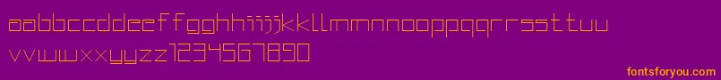 SquaredDisplay Font – Orange Fonts on Purple Background
