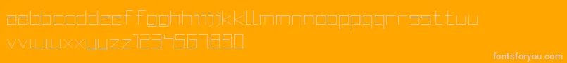SquaredDisplay Font – Pink Fonts on Orange Background