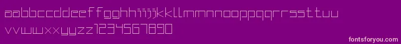 SquaredDisplay Font – Pink Fonts on Purple Background
