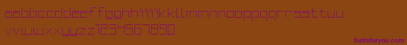 SquaredDisplay Font – Purple Fonts on Brown Background