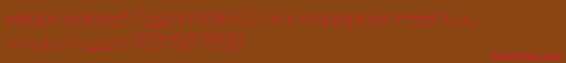 SquaredDisplay Font – Red Fonts on Brown Background