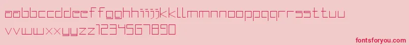 SquaredDisplay Font – Red Fonts on Pink Background