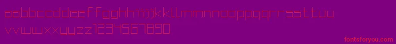 SquaredDisplay Font – Red Fonts on Purple Background