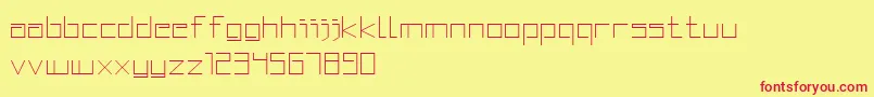 フォントSquaredDisplay – 赤い文字の黄色い背景
