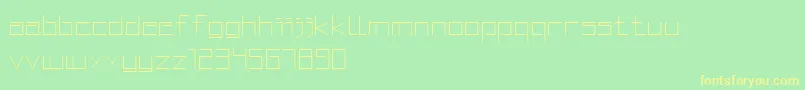 SquaredDisplay Font – Yellow Fonts on Green Background