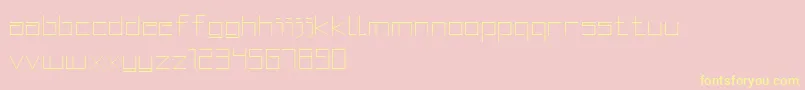SquaredDisplay Font – Yellow Fonts on Pink Background