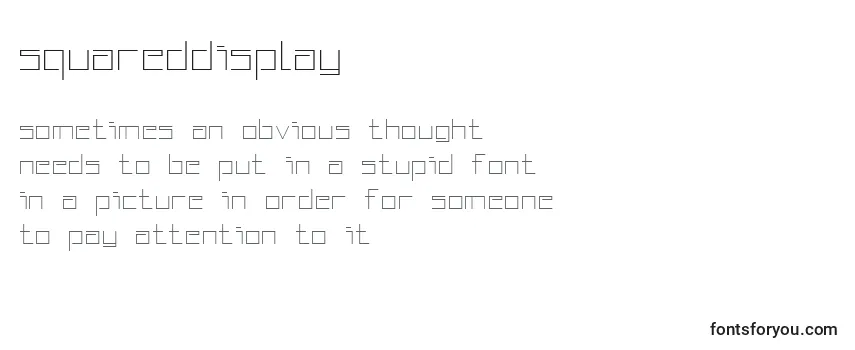 SquaredDisplay Font