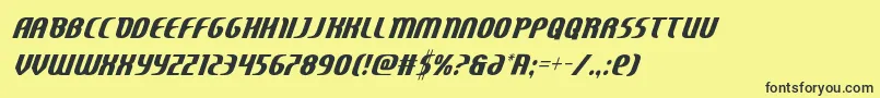 Centauruscond Font – Black Fonts on Yellow Background