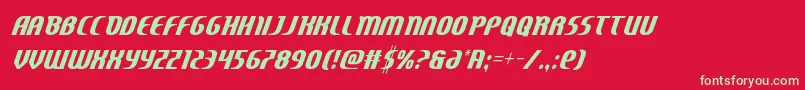 Centauruscond Font – Green Fonts on Red Background