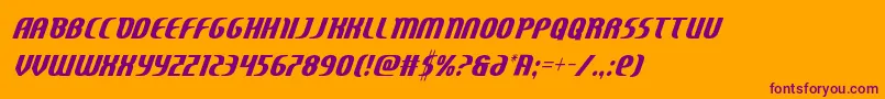 Centauruscond Font – Purple Fonts on Orange Background