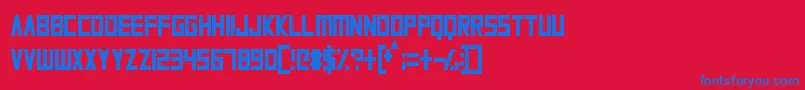 AlienPlanet Font – Blue Fonts on Red Background