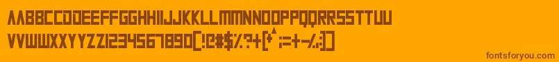 AlienPlanet Font – Brown Fonts on Orange Background