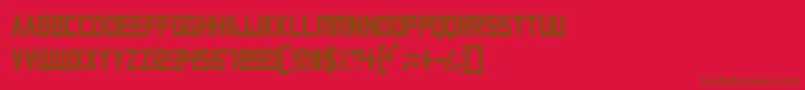AlienPlanet Font – Brown Fonts on Red Background