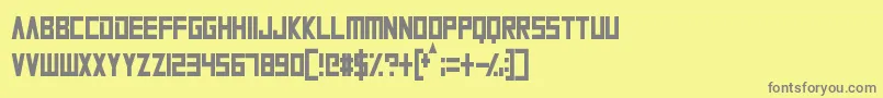 AlienPlanet Font – Gray Fonts on Yellow Background