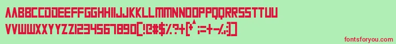 AlienPlanet Font – Red Fonts on Green Background