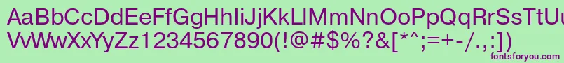 Шрифт Pragmaticawinctt – фиолетовые шрифты на зелёном фоне