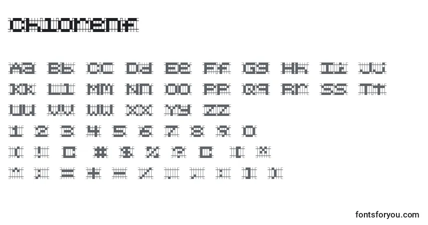 Fuente Chlorenf - alfabeto, números, caracteres especiales