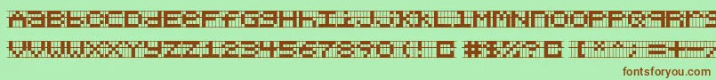Chlorenf Font – Brown Fonts on Green Background